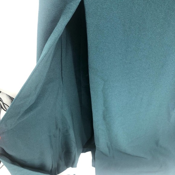 DRESS THE POPULATION Gracelyn Pine Blouson High Slit Maxi Dress Size Large NEW - Picture 6 of 14